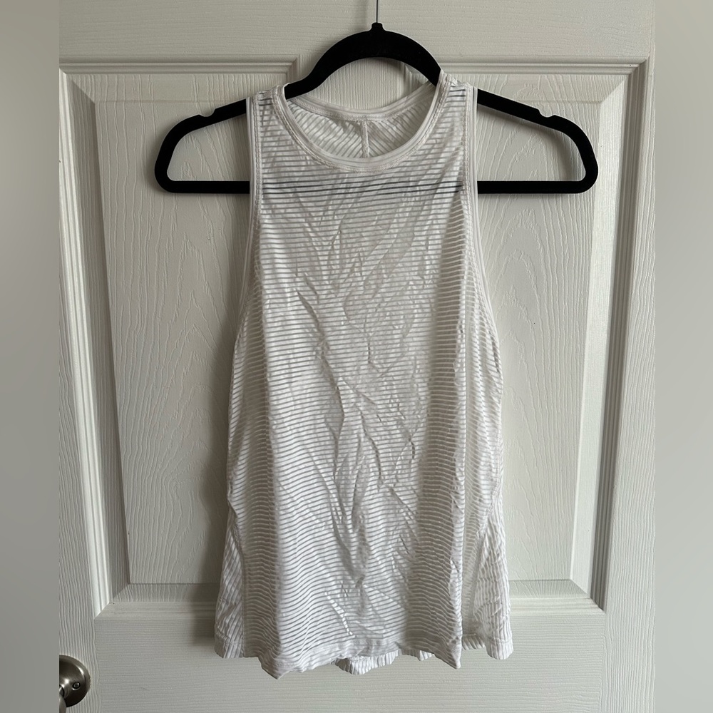 Lululemon sheer top with split hem back